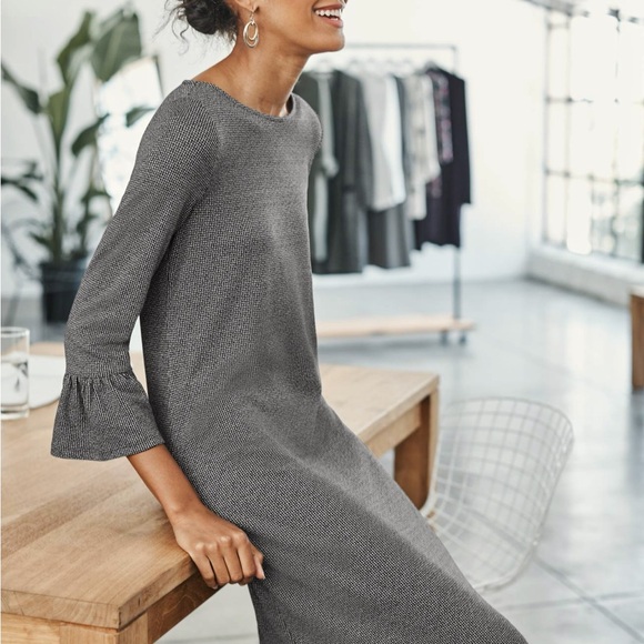 J Jill Gray Long Sleeve Dress - Picture 1 of 4